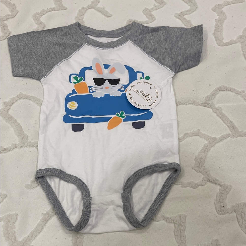 Cute Bunny Graphic Baby Onesie